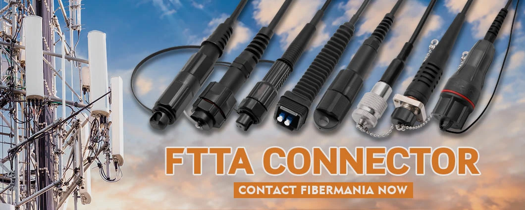 FTTA Outdoor Waterproof FC/UPC-SC/APC 2 Cores 9/125 OS2 LSZH Base Station Patch Cord