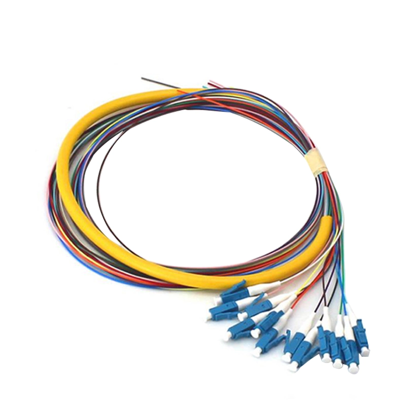 Fiber Optic Pigtail Sm Fiber Pigtail G657A2 Colors 12 Cores Sc/Upc Sc/APC FTTH Pigtail Catheter Patch Cord