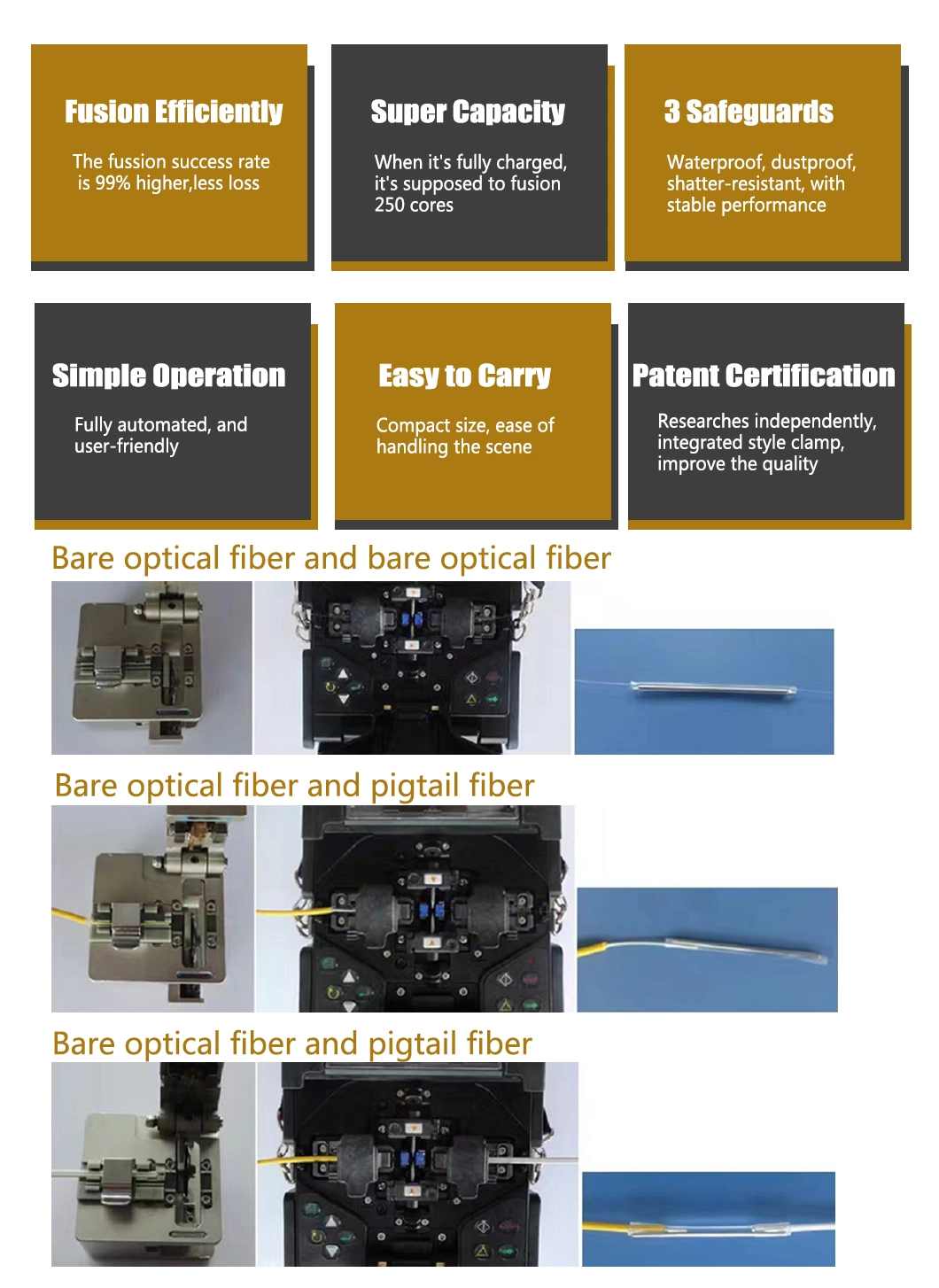Custom OEM Single Fiber Optic Fusion Splicer