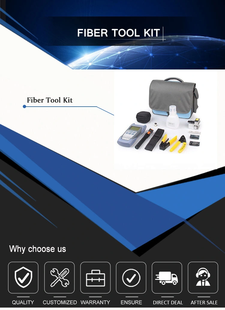FTTH Fiber Optic Tool Kit with Optical Power Meter and Vfl and Fiber Cleaver